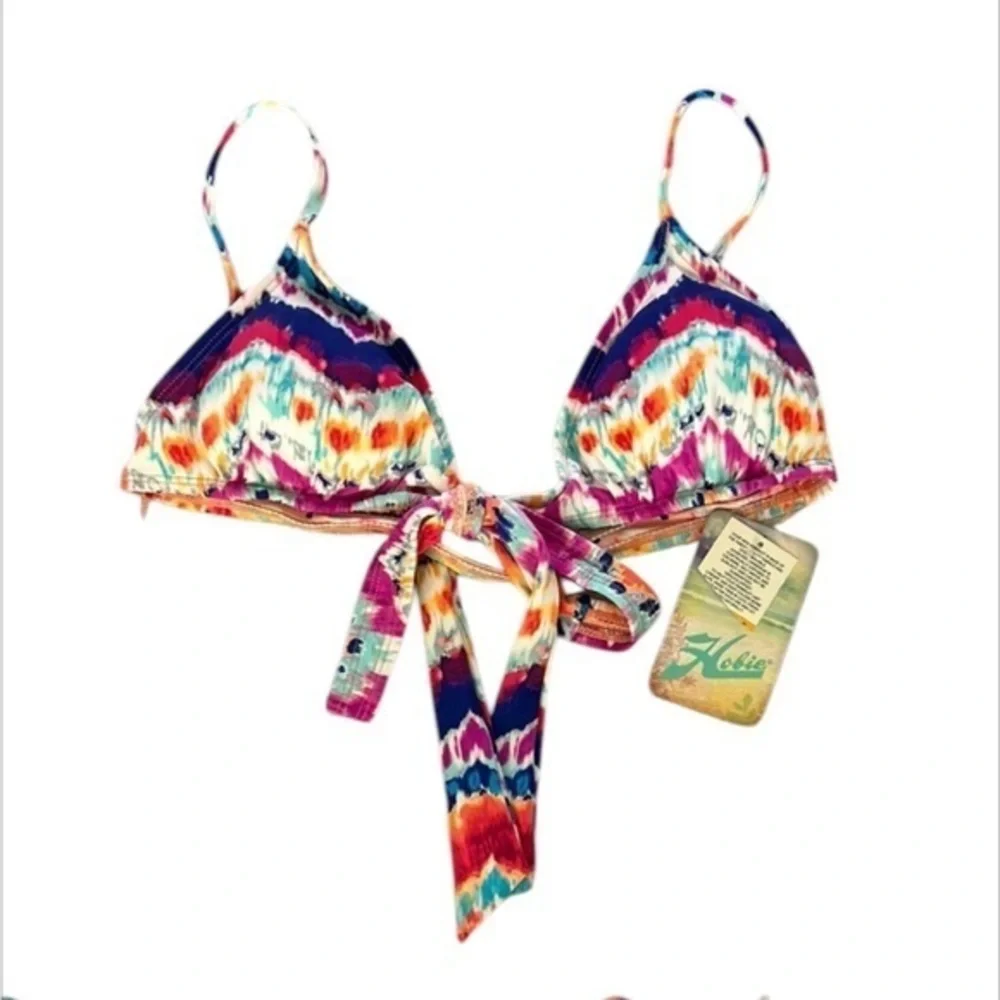 Hobie tie dye bikini swim top size small NEW